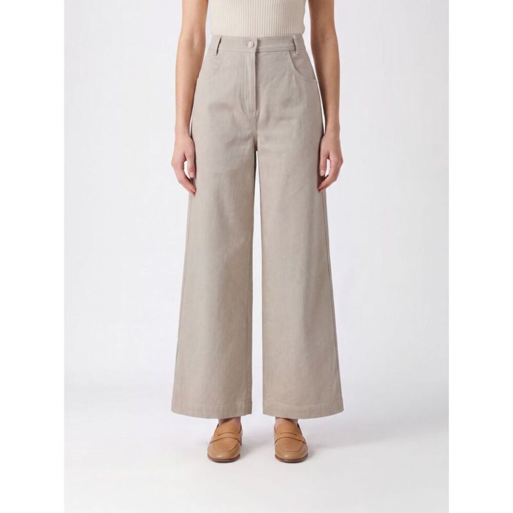 Max Mara Women Max Mara High-Waisted Wide Leg Jeans In Cotton Denim